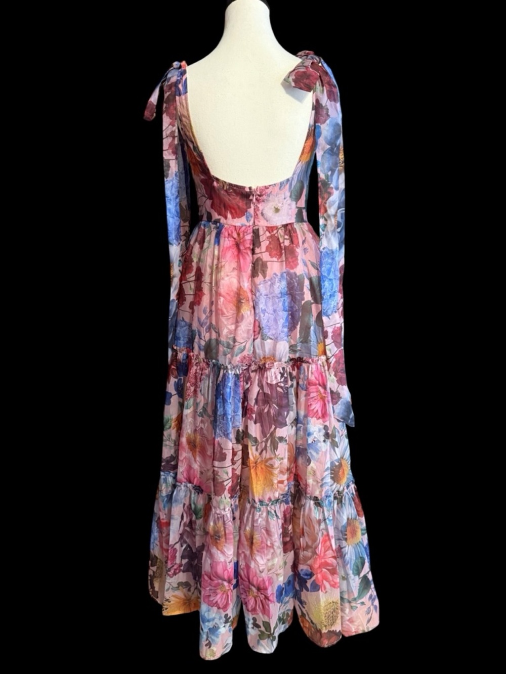 Alahna Tie Strap Floral Maxi Dress Small Audra Parks Francesca’s Fairy Ballet - Picture 4 of 7